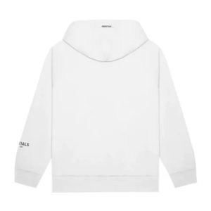 Essentials Applique Logo White Hoodie