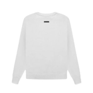 Essentials Overlapped White Sweater